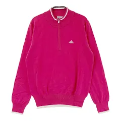 サイズ：M ADIDAS GOLF アディダスゴルフ  ハーフジップ ニットセーター  ピンク系 [240101415960] ゴルフウェア レディース ストスト