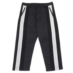 ◆美品◆ コムデギャルソンオムプリュス COMME DES GARCONS HOMME PLUS 素材切替 クロップドパンツ ボトムス メンズ 黒 sizeXS [Y03187]のサムネイル