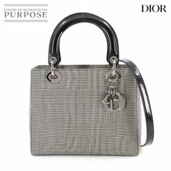 新品同様 クリスチャン ディオール Chiristian Dior レディディオール ミディアム 2way ハンド ショルダー バッグ 千鳥格子 90289018