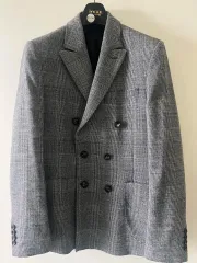 ザラ ウールチェック ダブル ブレスト