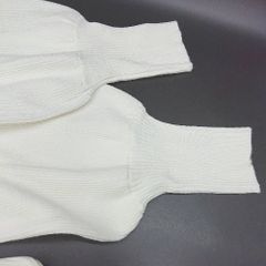 ◇ ⊇ ◎ ●未使用● Seemi.by NICE CLAUP ニット 長袖 袖ボレロ サイズF ホワイト レディース E  【1503050020848】