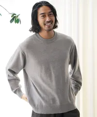 新品 未使用 JIGGYS SHOP(ジギーズショップ)パウダータッチストレッチニット 217463 ミックスグレーのサムネイル