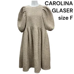 ◇カロリナグレイサー CAROLINAGLASER ワンピース ロング 長袖 ベージュ サイズF レディース S5T396