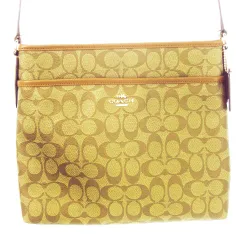 コーチ COACH ショルダーバッグ PVC レザー ロゴ シグネチャー チャーム付き 茶 ブラウン F58297/CK3 ■GY18