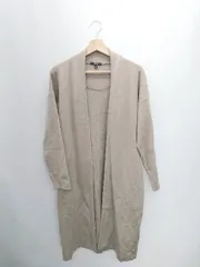 ◇ ⊇ ◎ UNIQLO ユニクロ スフレヤーン 長袖 ニット コート サイズM ベージュ レディース P  【1409090022661】