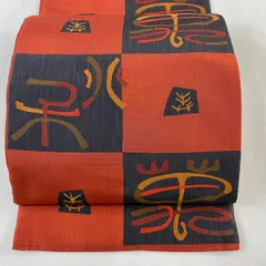 新品　袋帯 名品 木屋太 落款 幾何学 緑 六通 正絹 新品 袋帯 名品 木屋太 落款 幾何学 緑 六通 正絹 - メルカリ