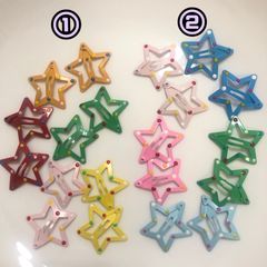 パッチンピン スリーピン ヘアアクセ ヘアピン 星 スター 5色 10個セット