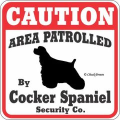 Caution コーションサインボード　コッカースパニエル　Cocker Spaniel アメリカ直輸入　新品未使用