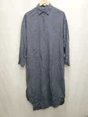 ◇ Θ pattern torso antiqua アンティカ 長袖 ロング シャツ ワンピース ネイビー レディース P  【1410230023585】