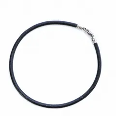 ブルガリ BVLGARI チョーカー ネックレス レザー シルバー金具 黒 ブラック /AQ ■AD ■OHのサムネイル