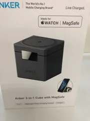 アンカー『Anker 3-in-1 Cube with MagSafe / ワイヤレス充電器 / グレー』