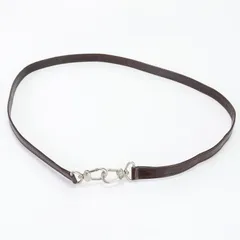 フェンディ ショルダーストラップ シルバー 金具 バッグ アクセサリー FF ロゴ レザー ブラウン 茶色 メンズ レディース EEM H19-3【中古】のサムネイル