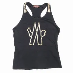 ☆MONCLERモンクレールCANOTTAタンクトップ ・プリントロゴ ・黒