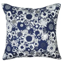 【特価セール】FLORET LONDON クッションカバー ディーディーインテックス スモール・サス ネイビー DDintex 45×45cm [リバティプリント使用]