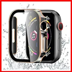 【おすすめ】 44mm_Black/Rosegold 2pack 【2枚 2022防水モデル】BELIYO Apple Watch ケース 49mm 45mm 