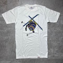 【90s・usa製】 Crazy Shirt  クリバンキャット  S size  ホワイト  白  クレイジーシャツ  Kliban Cat  シングルステッチ  スキー  ハワイ  古着
