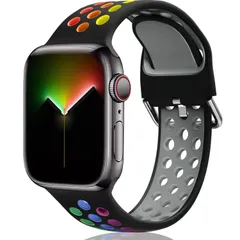 コンパチブル apple watch バンド アップルウォッチ バンド iwatch series 9/Ultra2/Ultra/8/7/6/5/4/3/2/1/SE スポーツバンド 交換用ベルトiwatch 38mm 40mm 41mm 42mm 44mm