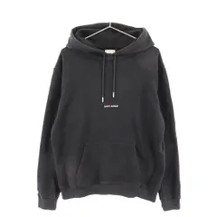 SAINT LAURENT PARIS (サンローランパリ) 21SS シグネチャーロゴプルオーバーパーカー 464581 YB2PG ブラックのサムネイル