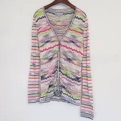 #anc エムミッソーニ M MISSONI アンサンブル ツーピース 44 マルチカラー ボーダー 大きいサイズ イタリア製 レディース [754885]のサムネイル