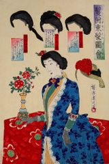 竹久夢二 短冊仕上げ 印刷 6点 舞姫 黒船屋 君ゆえに 他 美人画 複製