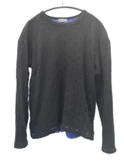 コムデギャルソン COMME des GARCONS HOMME 02AWドットレイヤードスウェットニット HG-T035 セーター ブラック 601MT-36