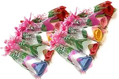 Happiness Store ミニタオル ギフト バラ 贈り物 プレゼント 10本セット