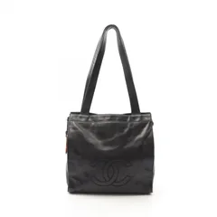 シャネル CHANEL ショルダーバッグ ココマーク ブラック レザー トートバッグ レディース Used B