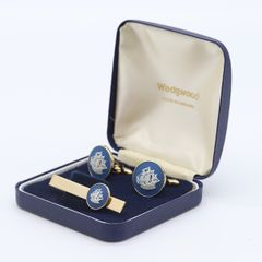 ✽和光 WAKO 銀座 タイピン カフス セット イカリ ネイビー D520
