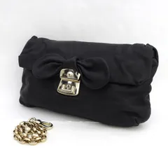 Marc by Marc Jacobs / マーク　バイ　マーク　ジェイコブス ◆チェーンショルダーバッグ/リボン/レザー/ブラック M301031 【バッグ/バック/BAG/鞄/カバン】 レディースファッション【中古】 