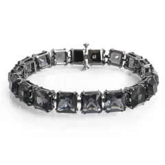 スワロフスキー ミレニア Millenia スクエアカット ブレスレット クリスタル ブラック ダークシルバー金具 5612682 箱付 SWAROVSKI（未使用　展示品）