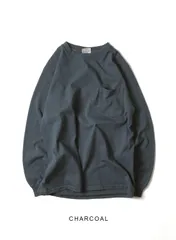 【国内正規品】グッドウェア Goodwear ポケT TEE ポケット Tシャツ 長袖 ロングスリーブ 丸胴 ホールガーメント アメリカ製/CHARCOAL/S 202104