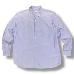COMOLI 21SS コモリシャツ サックス レギュラーカラー COMOLI コモリシャツ SAX STRIPE | Less Higashikawa