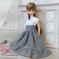 リカちゃん ギンガムチェックのワンピース - メルカリ