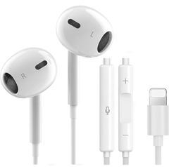 【2024新版 Apple MFi認証品】HiFi音質 重低音有線 ライトニングイヤホン マイク付き 快適な装着感 絡み防止 騒音低減 遅延なし リモコン付き 音量調節 インナーイヤー イヤフォン アイフォン イヤホン 軽量iPhone/iPad/Siri対応