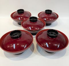 根来塗 蓋付お椀 5客 - メルカリ