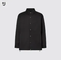 UNIQLO(ユニクロ) ＋ J ／ オーバーサイズ シャツ ブルゾン 黒 L （ 100 ）