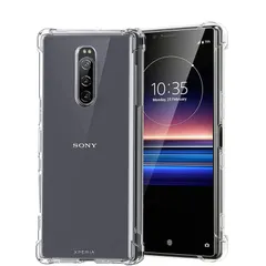 FOR Sony Xperia 1 J9150 SO-03L SOV40 用の保護ケース FOR Sony Xperia 1 用のTPU素材製 スマホケース 透明 スリム ソフト薄型 耐衝撃 FOR Sony Xperia 1 J9150 SO-03L SOVのサムネイル