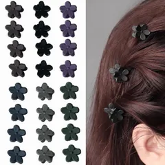 新品 Moeagel ミニ ヘアクリップ 6色24個入り 大人っぽい落ち着いたデザイン 髪に馴染みやすい 花 ヘアクリップ 可愛いバンスクリップ 髪爪クリップ 髪留め 髪飾り 前髪クリップ ヘアアクセサリー フラワー ヘアピン 小さいサイズ 大人用 ガールズ
