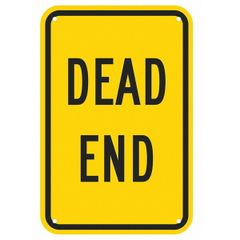 メタルサイン "DEAD END" 行き止まり 縦30cm×横20cm