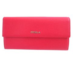 未使用 フルラ レザー レッド 赤 2つ折り長財布 財布 1707 FURLA