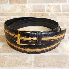 a.testoni アテストーニ 編み込み レザーベルト イタリア製 - メルカリ