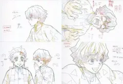 【中古】ポストカード 我妻善逸 展示原画ポストカード4枚セット 「劇場版 鬼滅の刃 無限列車編×ufotable Cafe 第一期」