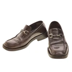 【GUCCI】110-1460 イタリア製 ホースビット スクエアトゥ ローファーレザーシューズ