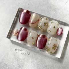 ネイルチップ チップ 韓国 つけ爪 マグネット ピンク 花 フラワー 大人 上品 ちゅるん うるうる
