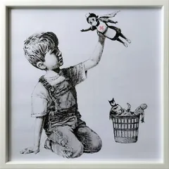 Banksy バンクシー アートフレーム Game Changer 【bicosya/美工社】 IBA-62479 サイズ530x530x30mmのサムネイル