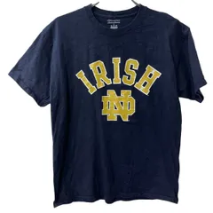 Champion 半袖 プリント Tシャツ L ネイビー チャンピオン フロントプリント クルーネック 古着卸 アメリカ仕入 a707-5795