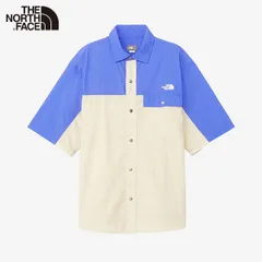 THENORTHFACEノースフェイス 2024年モデル NR22331 ショートスリーブヌプシシャツ メンズ GSグラベル×ソーラーブルー L