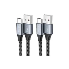 【新品】 NIMASO USB Type C ケーブル 【2m/1本セット】【QC3.0対応 3A急速充電】タイプc 充電ケーブル iPhone17/16/15シリーズ、iPad Pro、Sony、Galaxy、Huawei その他Android 等 US 1