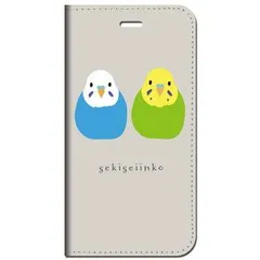 iPhone15 他 手帳型 ケース インコ 青・緑  ★ iPhone SE 8 13 12 他 iPhone各機種対応可能 スマホケース ★ 5u