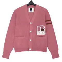 美品 HUGO BOSS × RUSSELL ATHLETIC ヒューゴボス × ラッセルアスレチック コラボ エンブレム ワッペン ニット カーディガン 46988のサムネイル